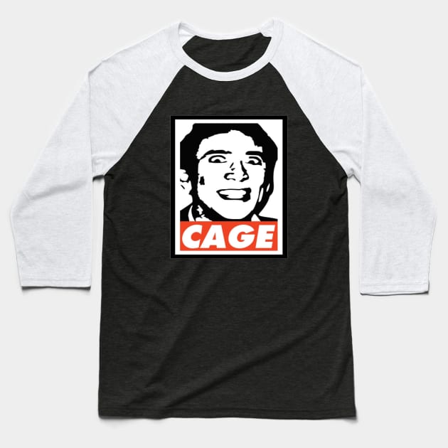 Nicolas Cage Baseball T-Shirt by Saboia Alves